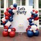 Red White and Blue Balloon Garland Arch Kit Double Stuffed Blue Balloons for Spring 4th of July Graduation Nautical Baseball Patriotic Birthday Party Decorations